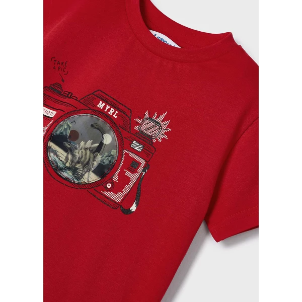 MAYORAL SHORT SLEEVE BLOUSE PHOTO RED