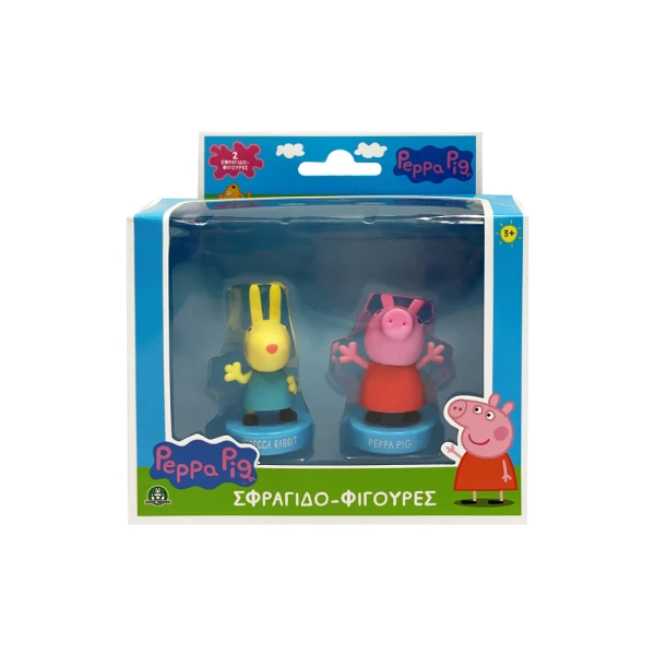 PEPPA PIG 2PACK STAMP FIGURES - 2 DESIGNS