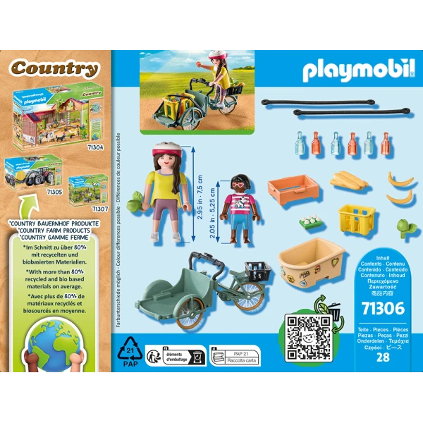 PLAYMOBIL COUNTRY FARMERS CARGO BIKE