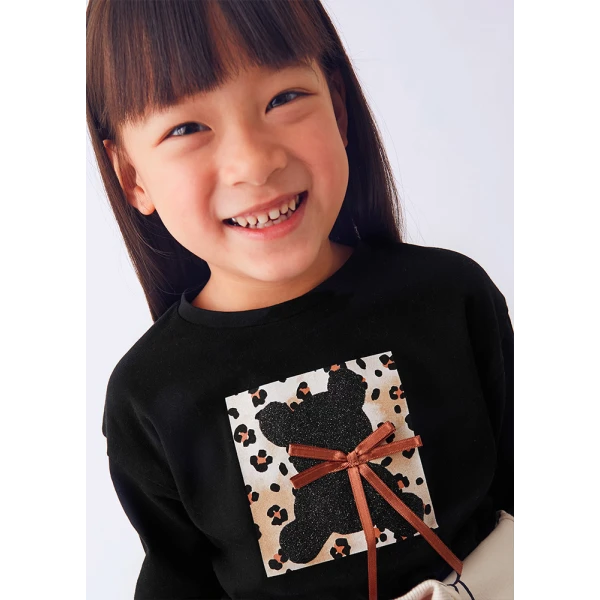 MAYORAL LONG-SLEEVE T-SHIRT BLACK 