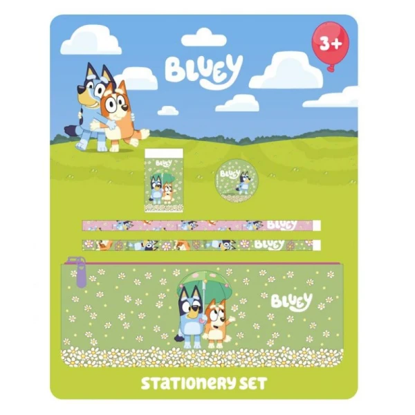 STATIONERY SET BLUEY STICKERS RAIN