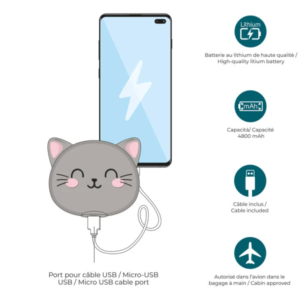 LEGAMI MY SUPER POWER 4800 mAh POWER BANK - KITTY