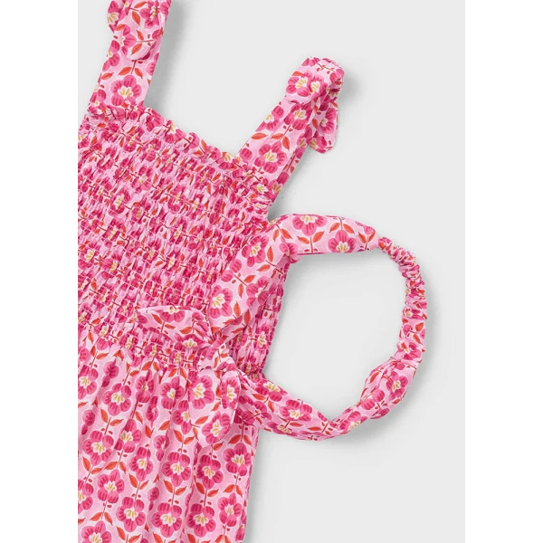 MAYORAL DRESS PRINTED RIBBON GERANIUM 