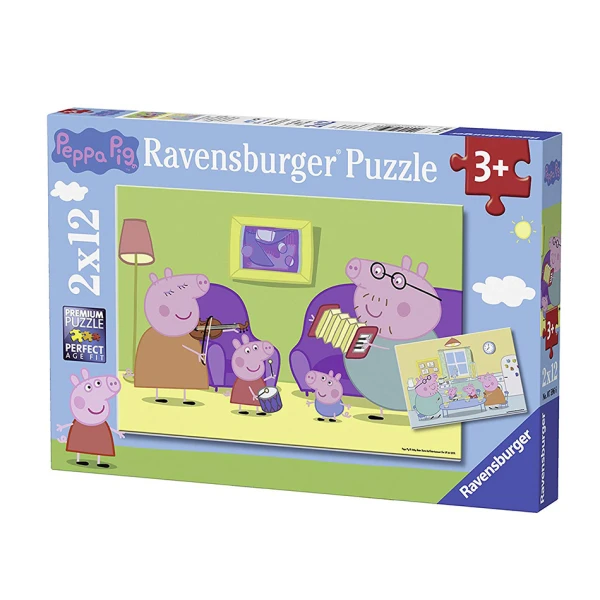 RAVENSBURGER ΠΑΖΛ 2X12 τεμ. ΠΕΠΠΑ ΤΟ ΓΟΥΡΟΥΝΑΚΙ