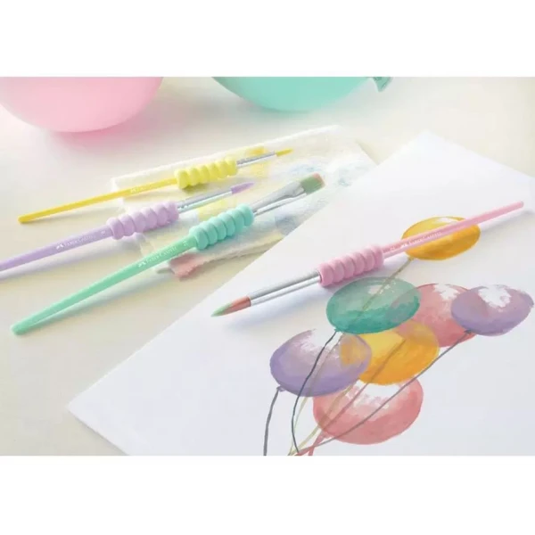 FABER CASTELL BLISTER ΜΕ 4 ΠΙΝΕΛΑ ΠΑΣΤΕΛ Νο 4-8-10-12