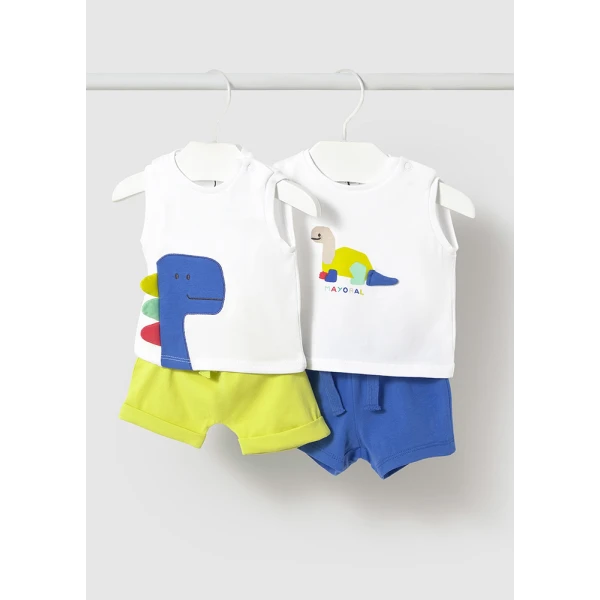 MAYORAL SET COTTON 4 PIECES SLEEVELESS BLUE 