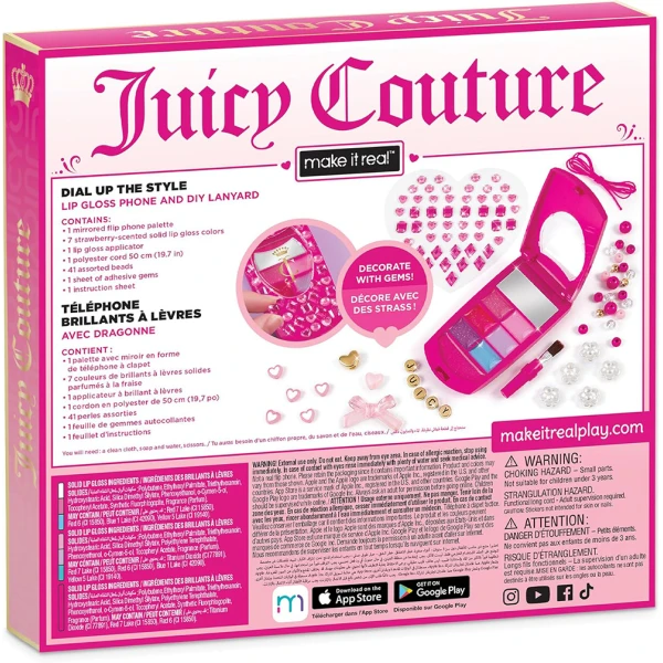 MAKE IT REAL JUICY COUTURE DIAL UP THE STYLE LIP GLOSS PHONE & DIY LANYARD