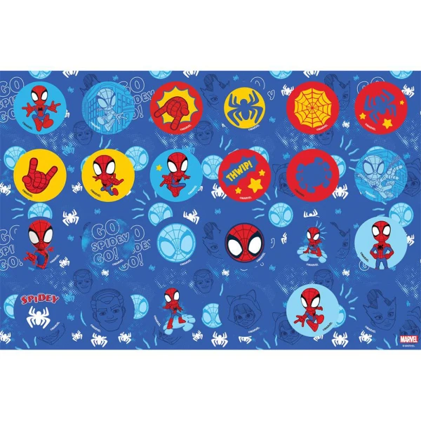 DRAWING PAD 23Χ33 cm 40 SHEETS WITH STICKERS & STENCIL SPIDEY - 2 DESIGNS