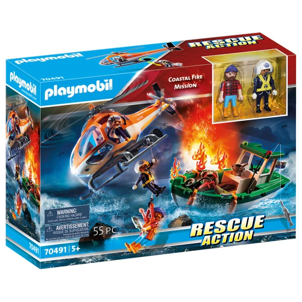 PLAYMOBIL RESCUE ACTION COASTAL FIRE MISSION