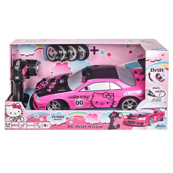 ΤΗΛΕΚΑΤΕΥΘΥΝΟΜΕΝΟ ΑΥΤΟΚΙΝΗΤΟ HELLO KITTY 1:10 2002 DRIFT NISSAN SKYLINE GT-R
