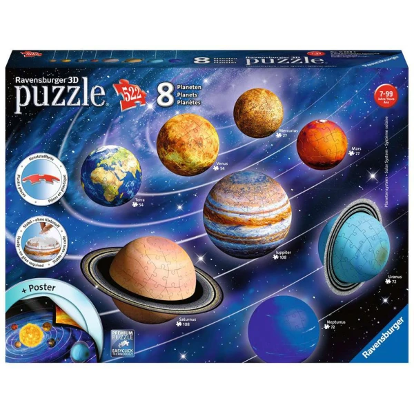 RAVENSBURGER 3D ΠΑΖΛ ΗΛΙΑΚΟ ΣΥΣΤΗΜΑ 522 τεμ. 