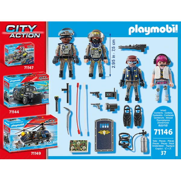 PLAYMOBIL CITY ACTION TACTICAL UNIT - FIGURE SET