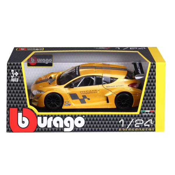 BBURAGO 1:24 RENAULT MEGANE TROPHY YELLOW