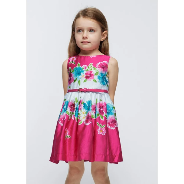 MAYORAL DRESS EDGING FUCHSIA