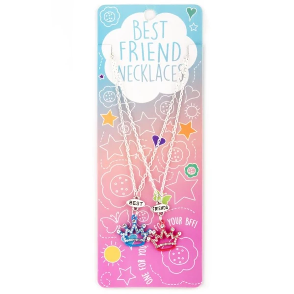 ΚΟΛΙΕ BEST FRIENDS ΣΕΤ 2 τεμ. BLUE-PINK CROWNS