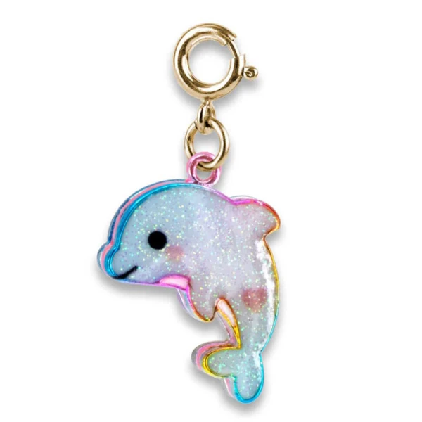 CHARM IT CHARM ΓΙΑ ΒΡΑΧΙΟΛΙΑ GOLD GLITTER TIE-DYE DOLPHIN
