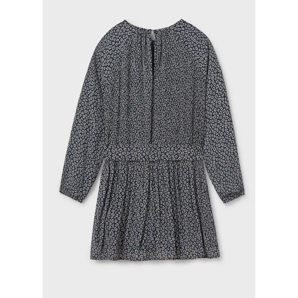 MAYORAL DRESS PLEATED PRINTED PETROL 