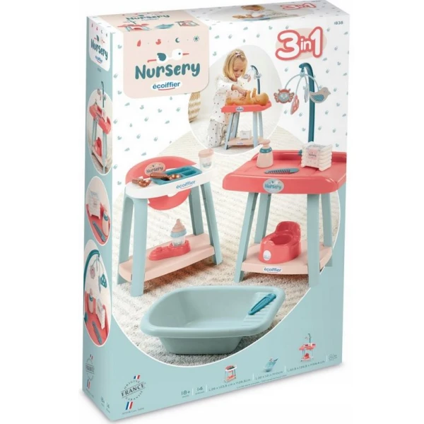 ECOIFFIER DOLL NURSERY SET 3 IN 1