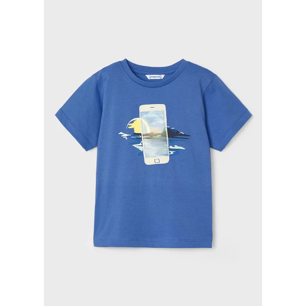 MAYORAL SHORT SLEEVES BLOUSE PHOTO BLUE