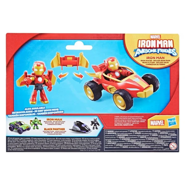 MARVEL IRON MAN AND HIS AWESOME FRIENDS IRON MAN VEHICLE AND FIGURE