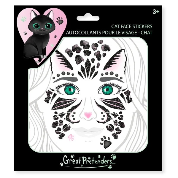 FACE STICKERS BLACK CAT