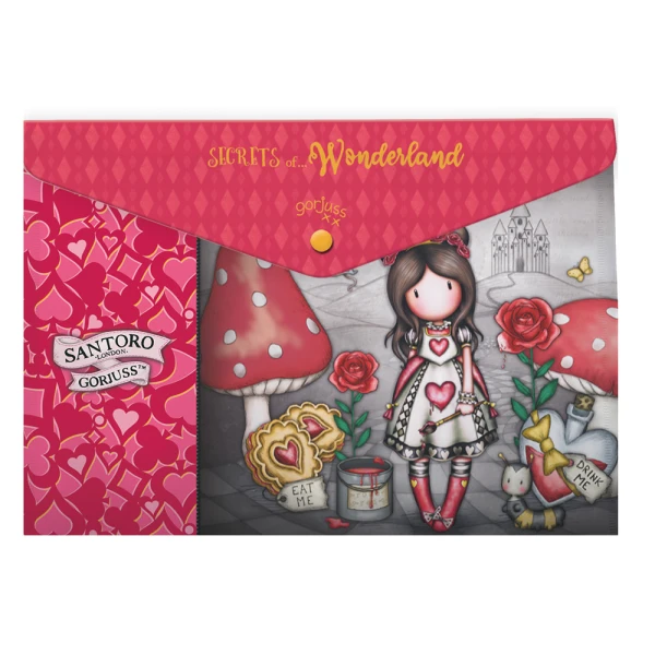 FOLDER WITH BUTTON 33X23 cm GORJUSS - 3 DESIGNS