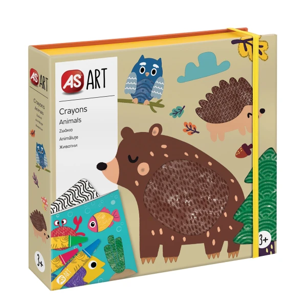 AS ART CRAYONS ANIMALS FOR AGES 3+