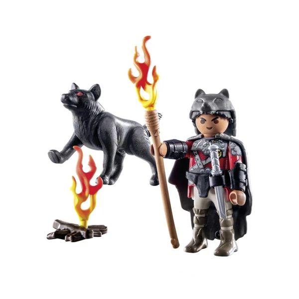 PLAYMOBIL SPECIAL PLUS ΠΟΛΕΜΙΣΤΗΣ ΜΕ ΛΥΚΟ