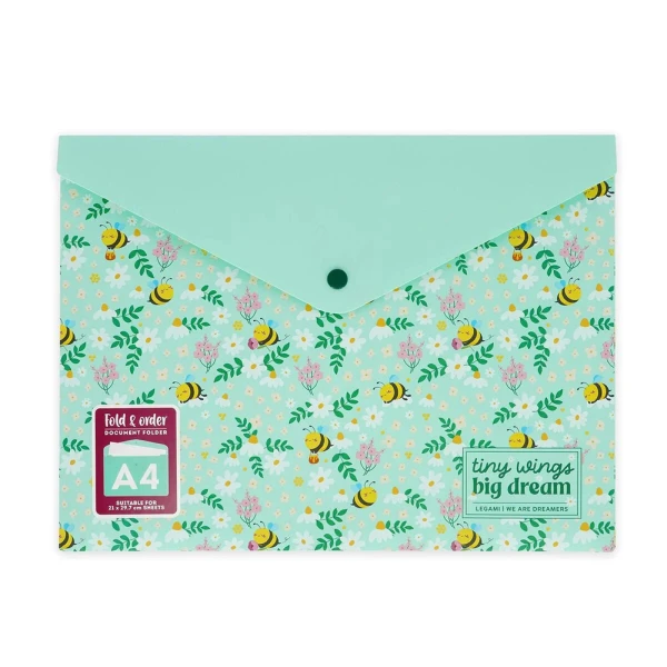 LEGAMI FOLDER WITH BUTTON FOLD & ORDER - BEE