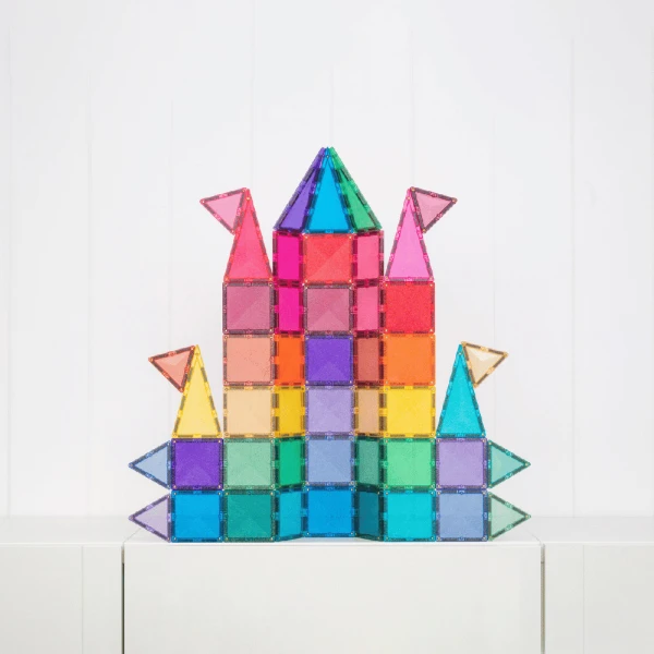 CONNETIX ΜΑΓΝΗΤΙΚΑ ΤΟΥΒΛΑΚΙΑ GLITTER CASTLE 48 τεμ.
