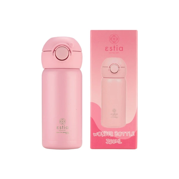 ESTIA HOME ART KIDS THERMAL TRAVEL WONDER BOTTLE 350ml - CANDY PINK