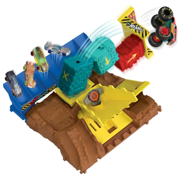 HOT WHEELS MT ARENA WORLD MEDIUM SETS - DEMO DERBY CAR JUMP CHALLENGE