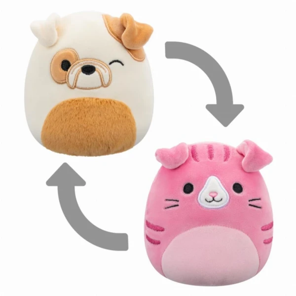 SQUISHMALLOWS FLIPMALLOWS ΛΟΥΤΡΙΝΟ 13 εκ. - W3 GERALDINE & BROCK, ΓΑΤΑ-ΣΚΥΛΟΣ