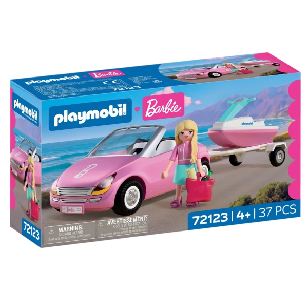 PLAYMOBIL X BARBIE ΚΑΜΠΡΙΟ ΜΕ ΘΑΛΑΣΣΙΟ JET