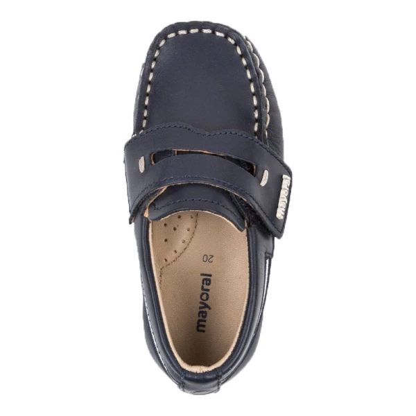 MAYORAL LEATHER SHOES NAVY VELCRO NAVY BLUE