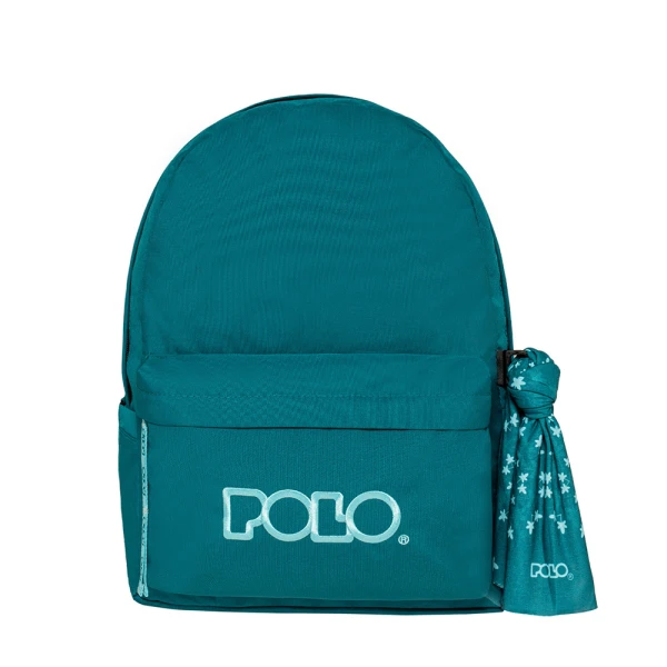 POLO 2026 ΣΑΚΙΔΙΟ ORIGINAL DOUBLE SCARF ΠΕΤΡΟΛ-ΓΑΛΑΖΙΟ