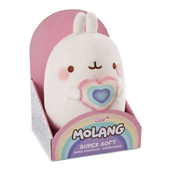 NICI MOLANG PLUSH 24 cm WITH MULTICOLOR HEART IN BOX