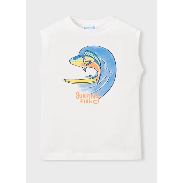 MAYORAL ΜΠΛΟΥΖΑ SURFING FISH ΛΕΥΚΟ 