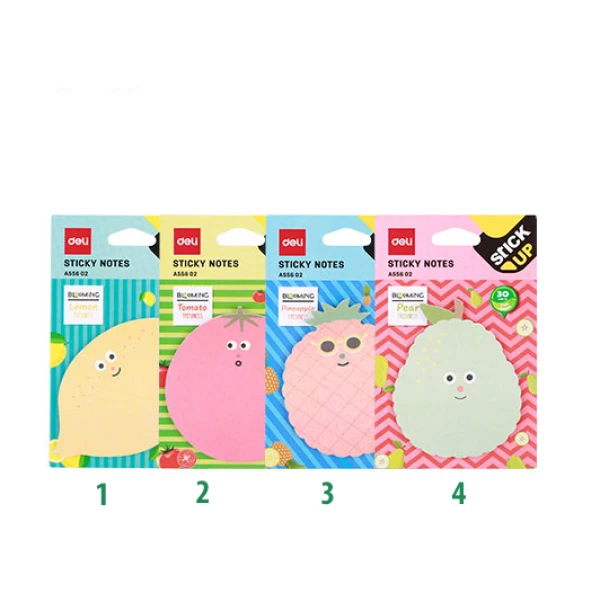 DELI STICKER NOTES PAPERS FRUITS - 4 DESIGNS
