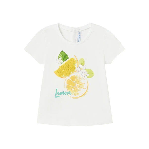 MAYORAL SHORT SLEEVE BLOUSE WHITE-YELLOW