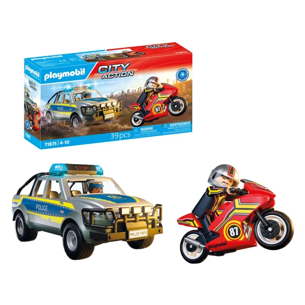 PLAYMOBIL CITY ACTION ΑΣΤΥΝΟΜΙΚΟ ΟΧΗΜΑ PICKUP ΚΑΙ ΜΟΤΟΣΥΚΛΕΤΑ