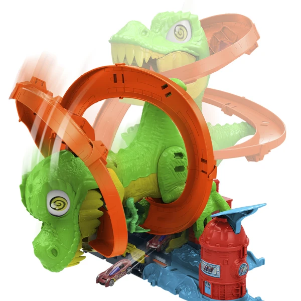 HOT WHEELS CITY T-REX vs FIRE STATION