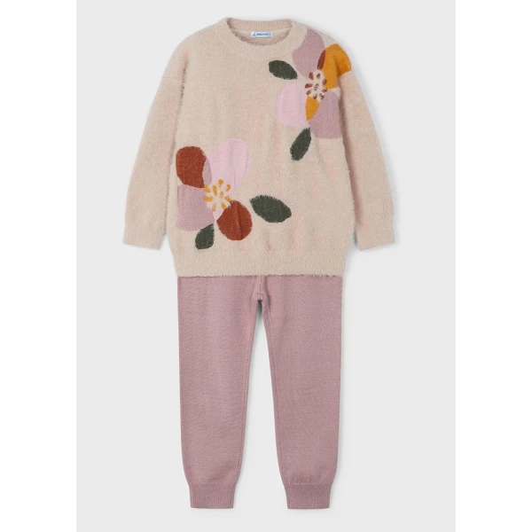 MAYORAL SET TROUSERS KNIT PINK