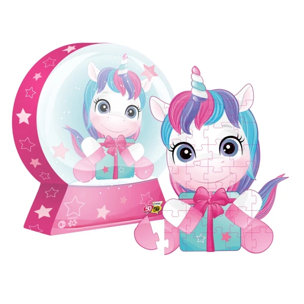 50-50 GAMES PUZZLE 36 pcs SNOWBALL UNICORN