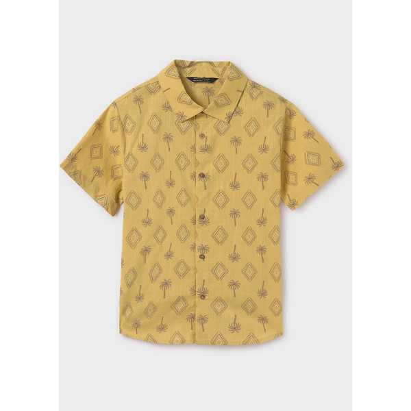 MAYORAL SHIRT SHORT SLEEVES PRINTED YELLOW 