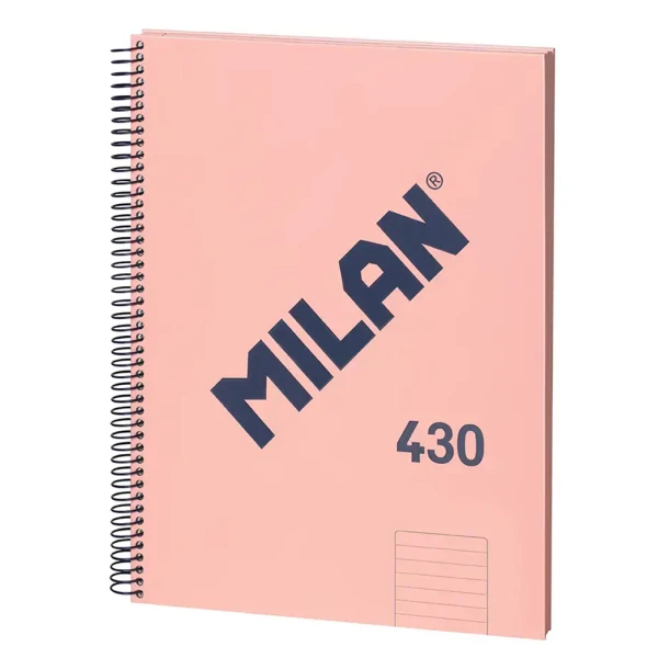 MILAN A4 SPIRAL NOTEBOOK 80 SHEETS COLLECTION PINK