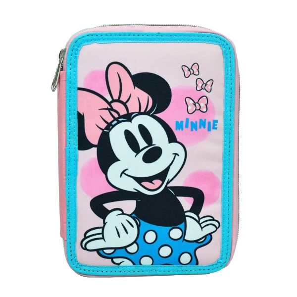 DOUBLE FILLED PENCIL CASE MINNIE POLKA DOT POWER
