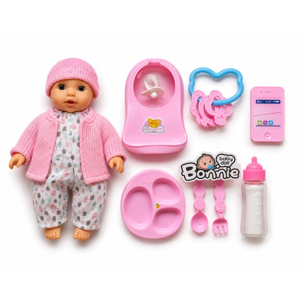ΒΑΒΥ DOLL THAT SPEAKS GREEK WITH FOOD SET (WITHOUT PACKAGING)