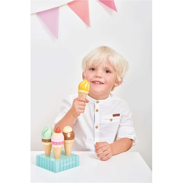LE TOY VAN HONEYBAKE WOODEN ICE CREAMS 4 pcs