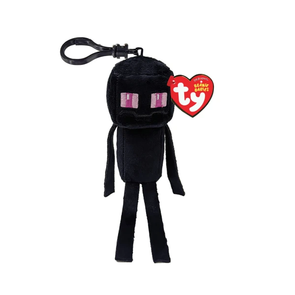 TY BEANIE BABIES PLUSH CLIP MINECRAFT ENDERMAN 8.5 cm